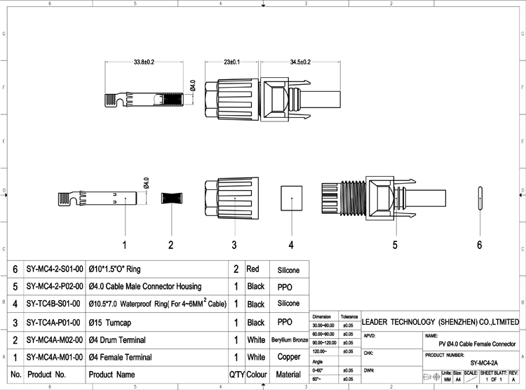 Conector solar MC4