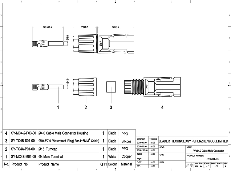 Conector solar MC4