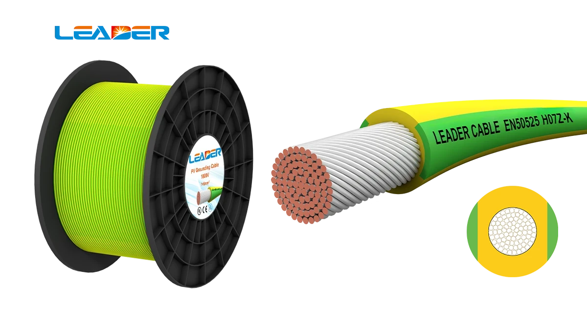 H07Z-K Earth Wire Green /Yellow UV Resistant Cable - LEADER CABLE
